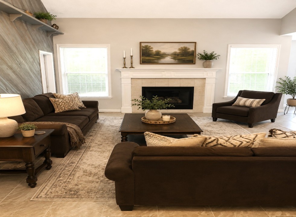 3207 Georgia Pine Drive Spring, TX 77373 - Photo 6 of 29 a living room with furniture and a fireplace