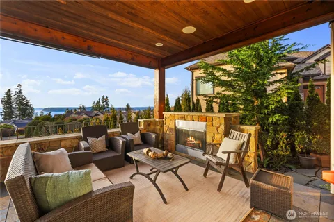 a terrace view with seating space