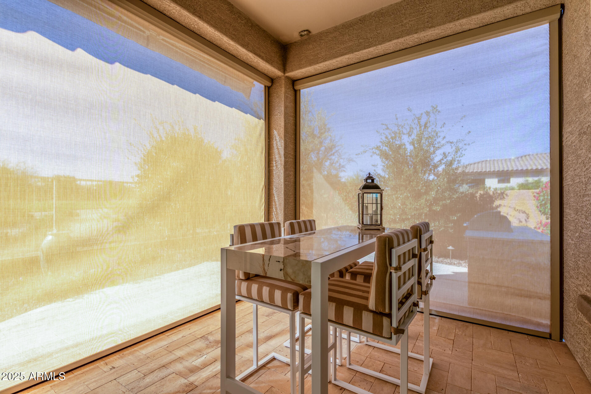 18805 East Blue Sky Drive Rio Verde, AZ 85263 - Photo 27 of 43 a view of an outdoor dining space with furniture and outside view