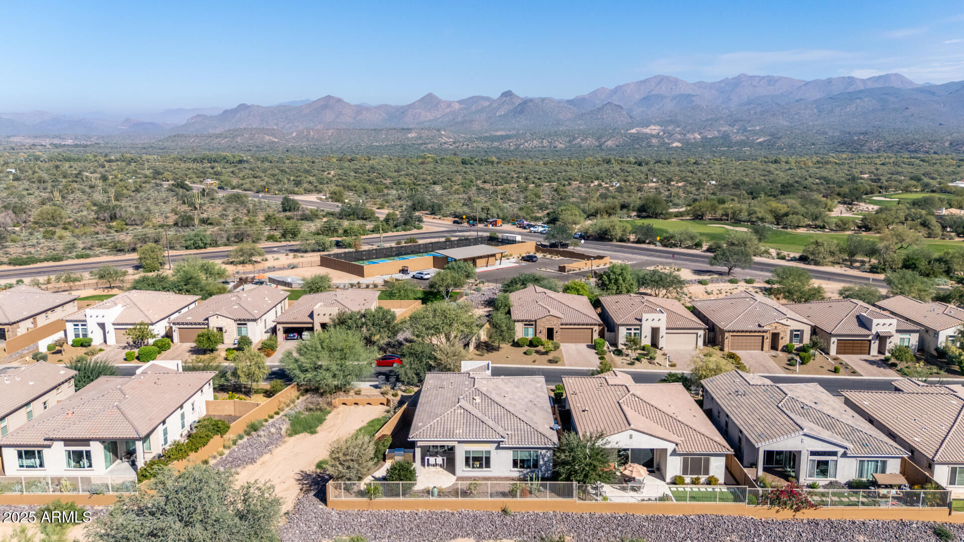 18805 East Blue Sky Drive Rio Verde, AZ 85263 - Photo 34 of 43 an aerial view of residential houses and outdoor space