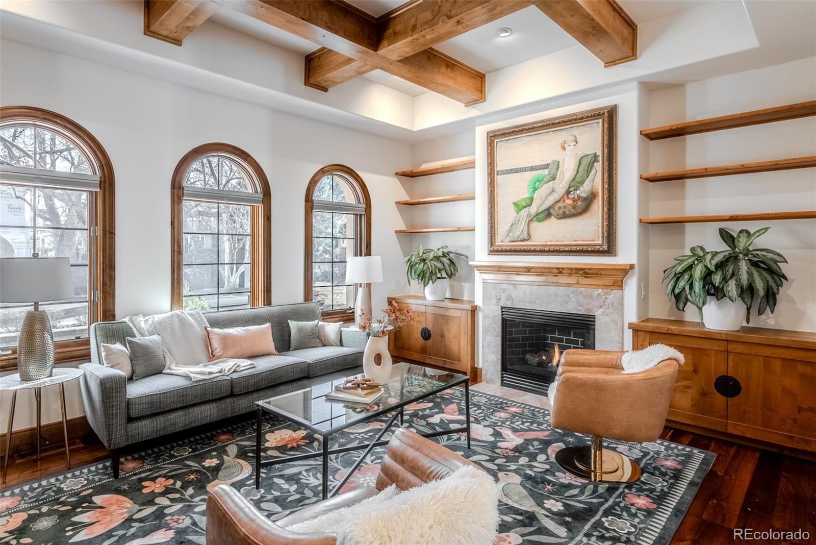 2515 South Fillmore Street Denver, CO 80210 - Photo 6 of 39 a living room with furniture fireplace and a large window