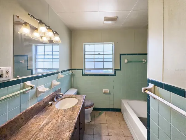 an aerial view of multiple house