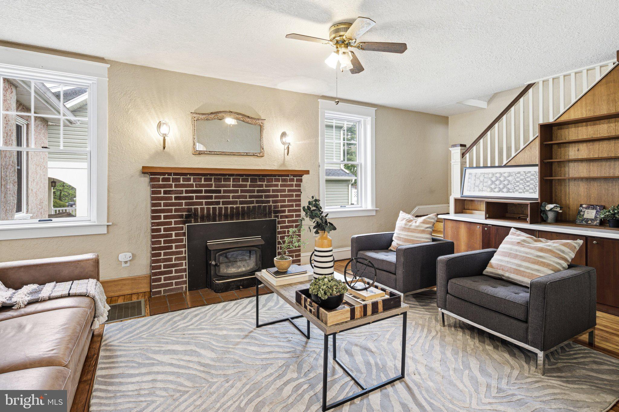 Charming living room with vintage flair.