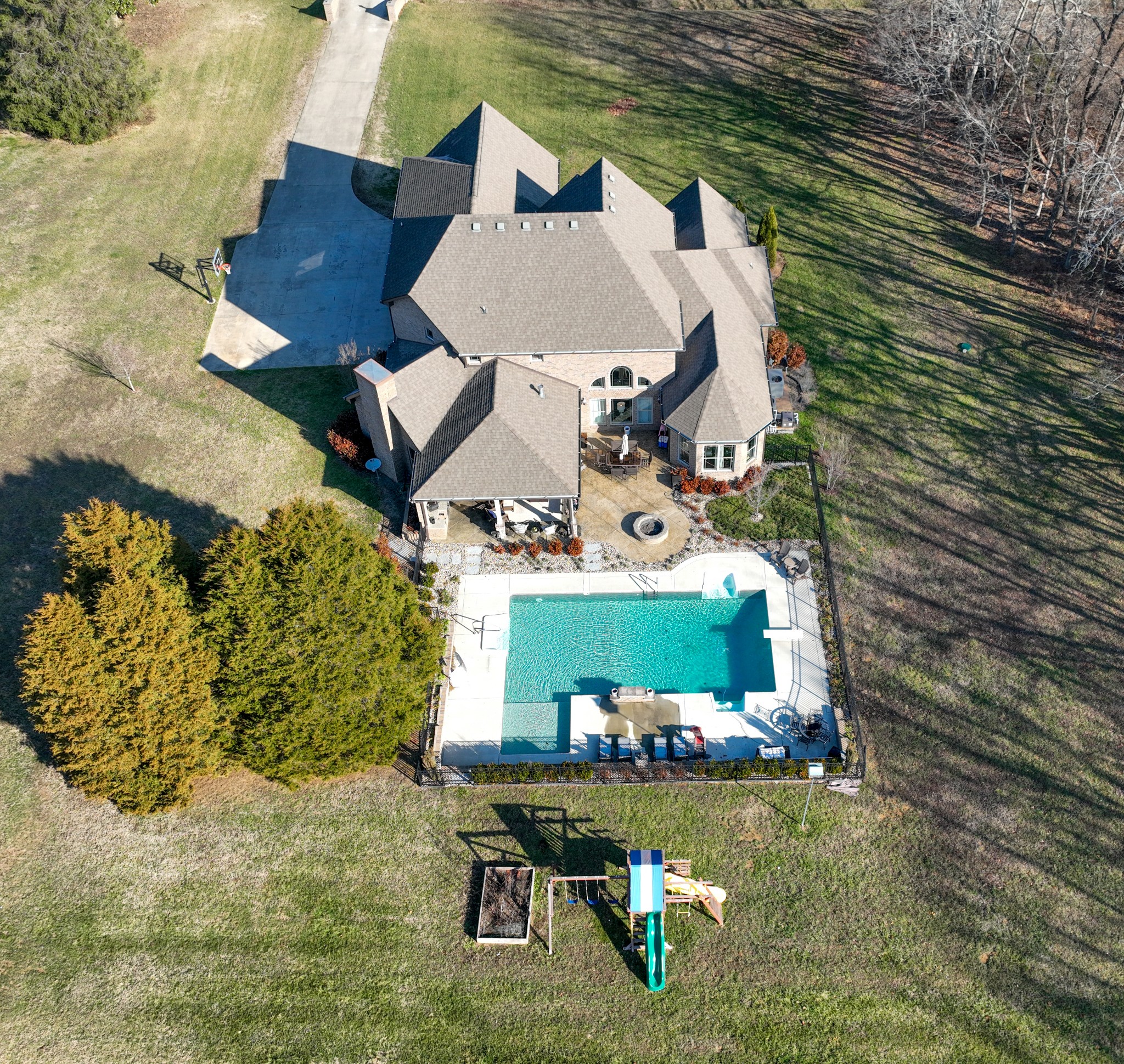 4570 Sango Road Clarksville, TN 37043 - Photo 32 of 32 an aerial view of a house with a yard and lake view