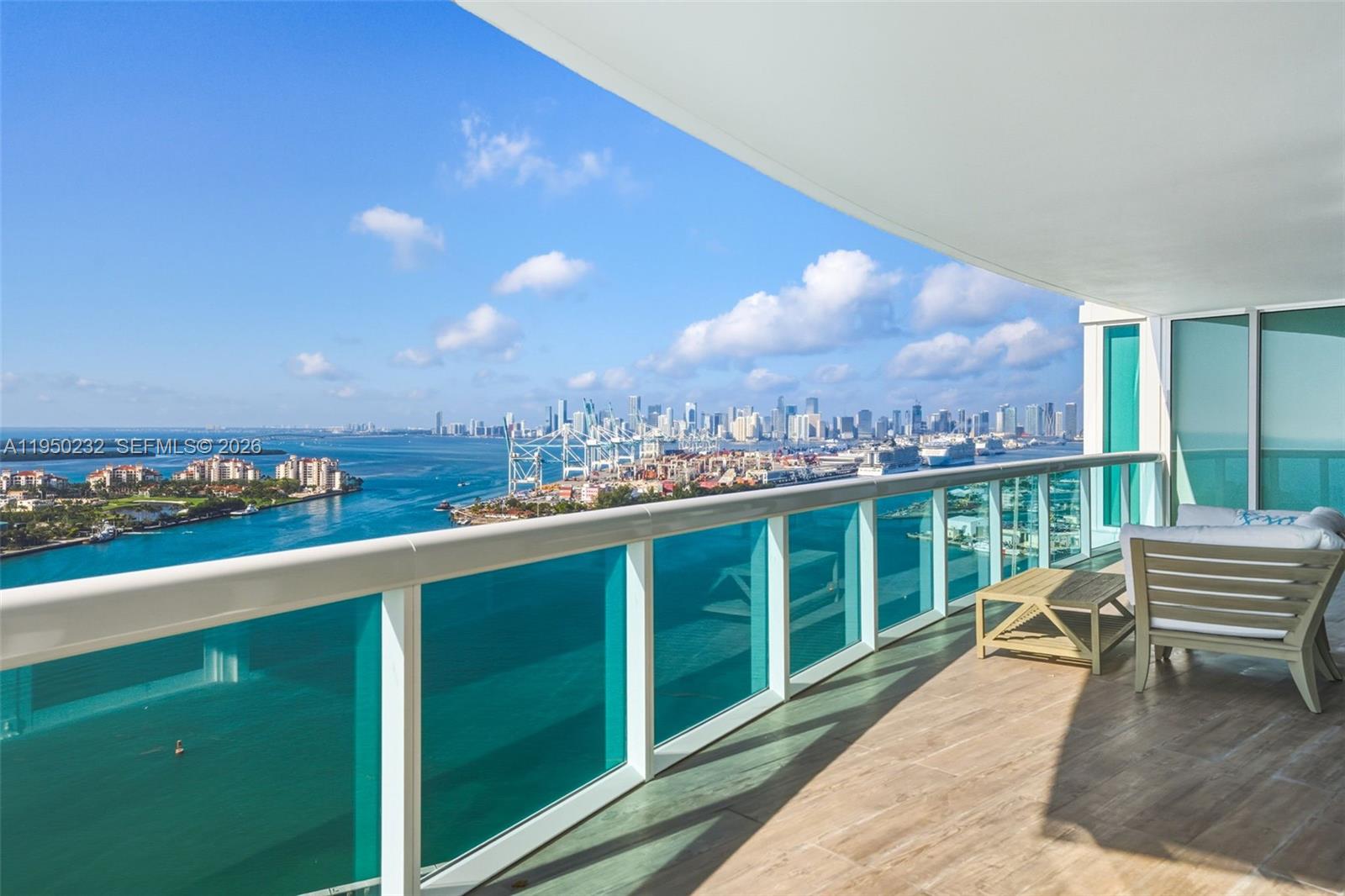 1000 South Pointe Drive, Unit 2802 Miami Beach, FL 33139 - Photo 19 of 44 a view of a balcony with city view