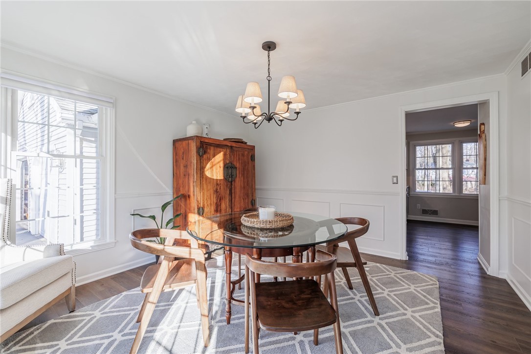 693 Audley End Webster, NY 14580 - Photo 9 of 41 DINING ROOM FRESHLY PAINTED AND BRAND NEW LIGHT FI