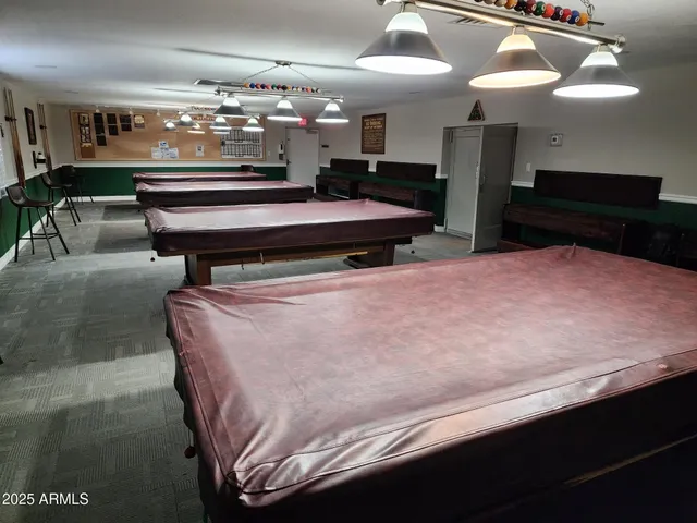 a room with pool table