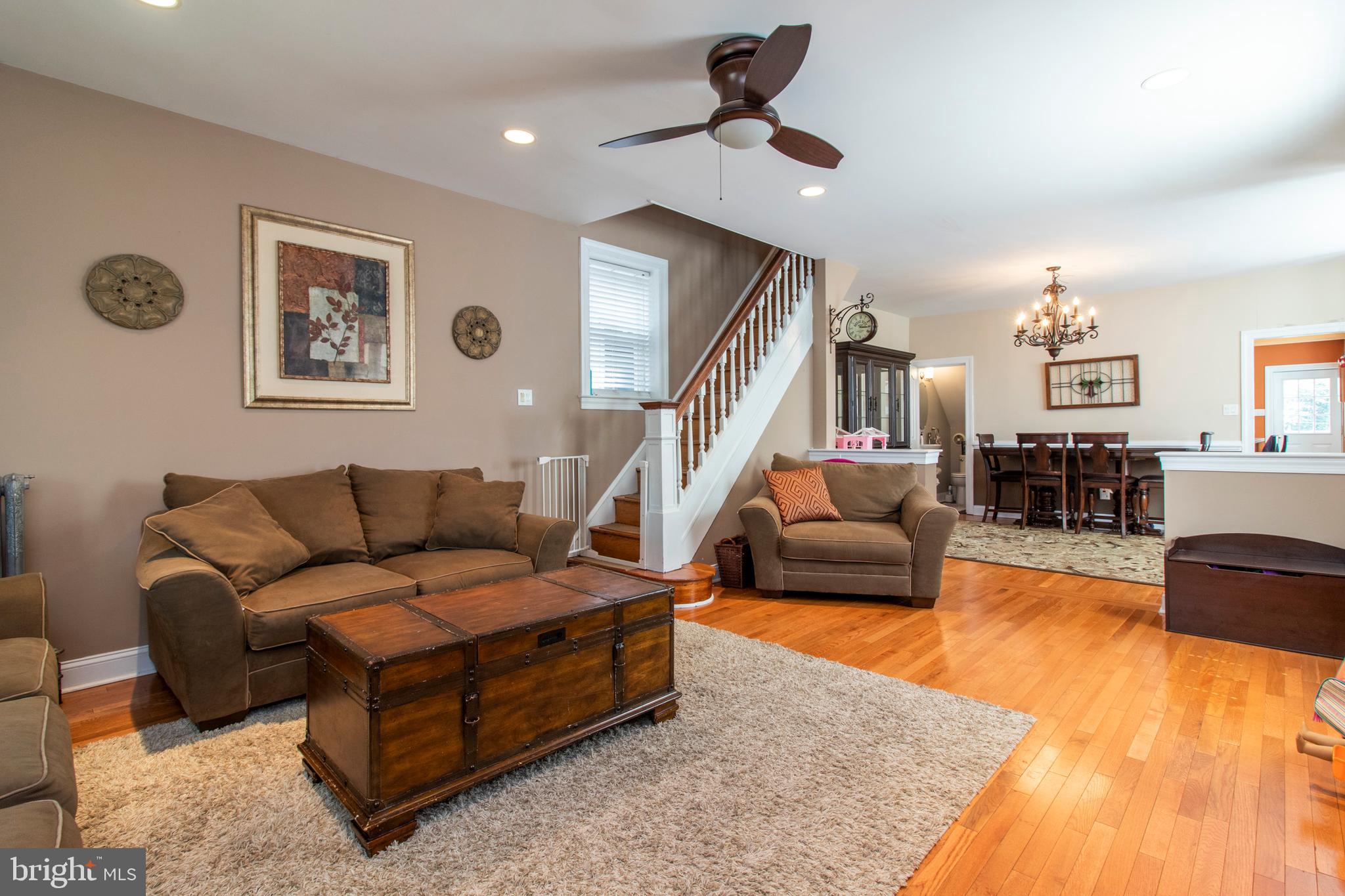 317-19 Rector Street Philadelphia, PA 19128 - Photo 6 of 30 Living Room & Dining Room (Gray Paint)