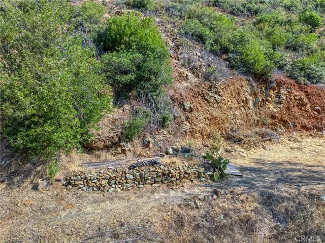 view of a lush green hillside and a houses