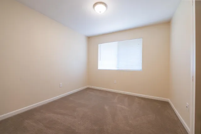 an empty room with a window