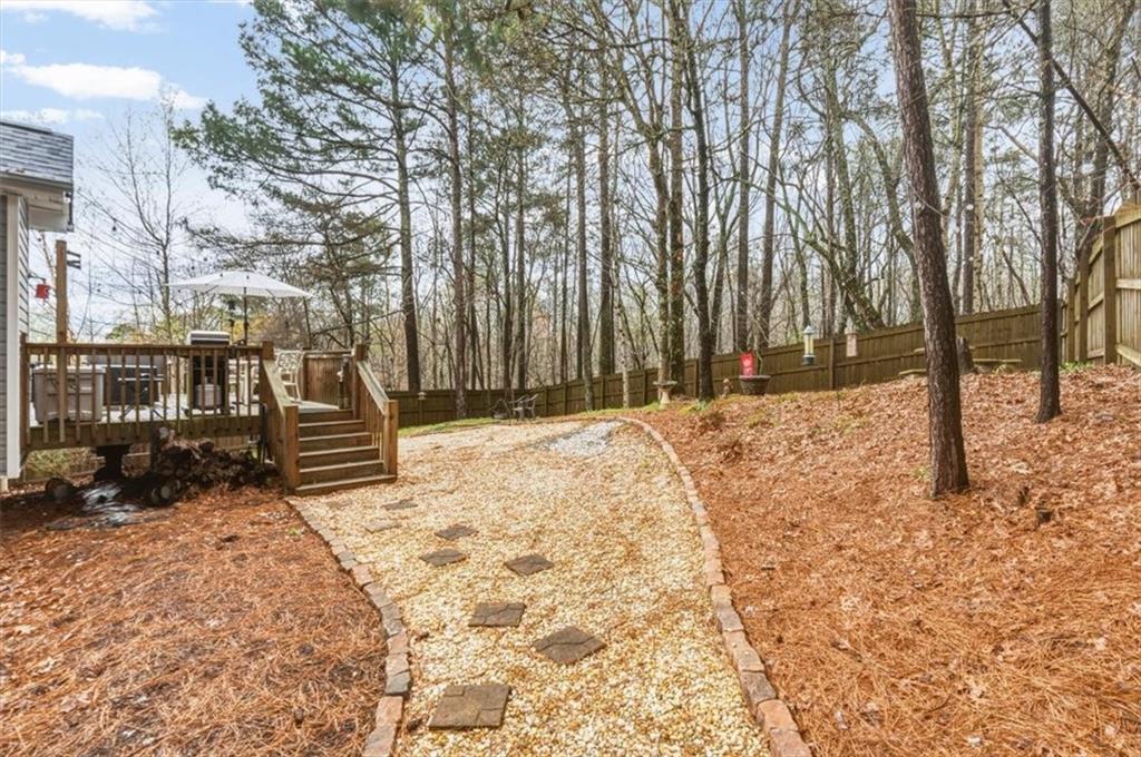 60 Sugar Birch Way Dallas, GA 30132 - Photo 21 of 31 a view of wooden fence and trees