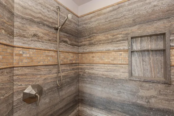 a view of a lake with a big yard