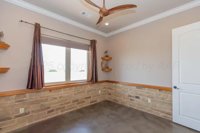 a view of a couch in a room