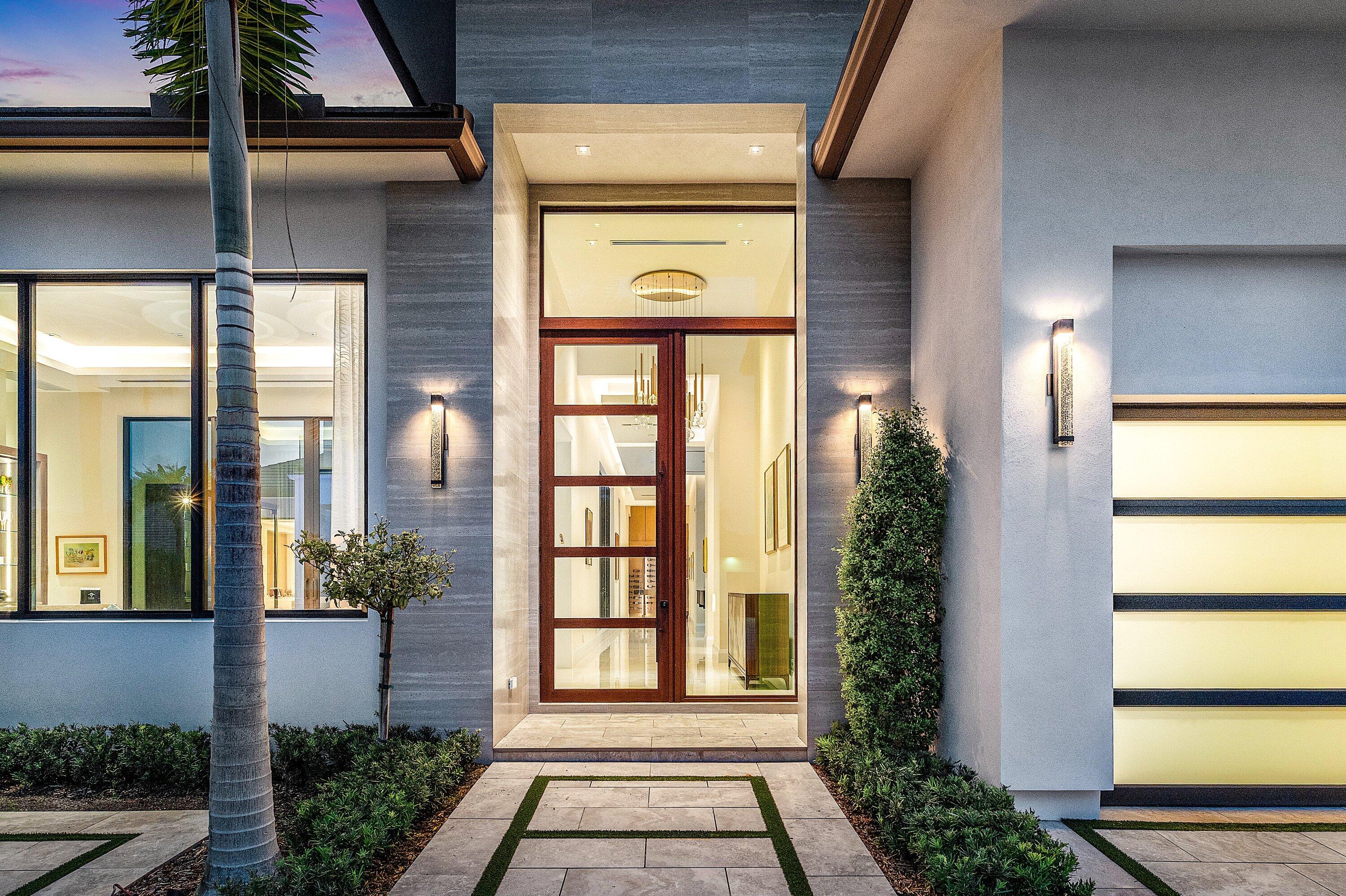 17615 Foxborough Lane Boca Raton, FL 33496 - Photo 58 of 120 Front Entrance- Dusk