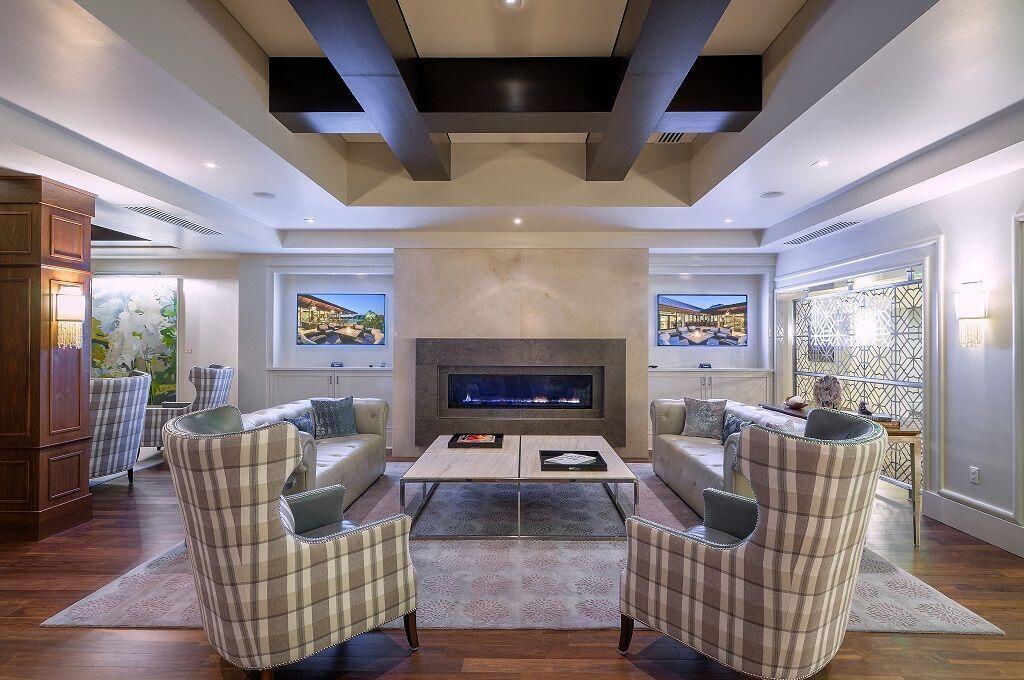 17615 Foxborough Lane Boca Raton, FL 33496 - Photo 79 of 120 a living room with furniture and a fireplace