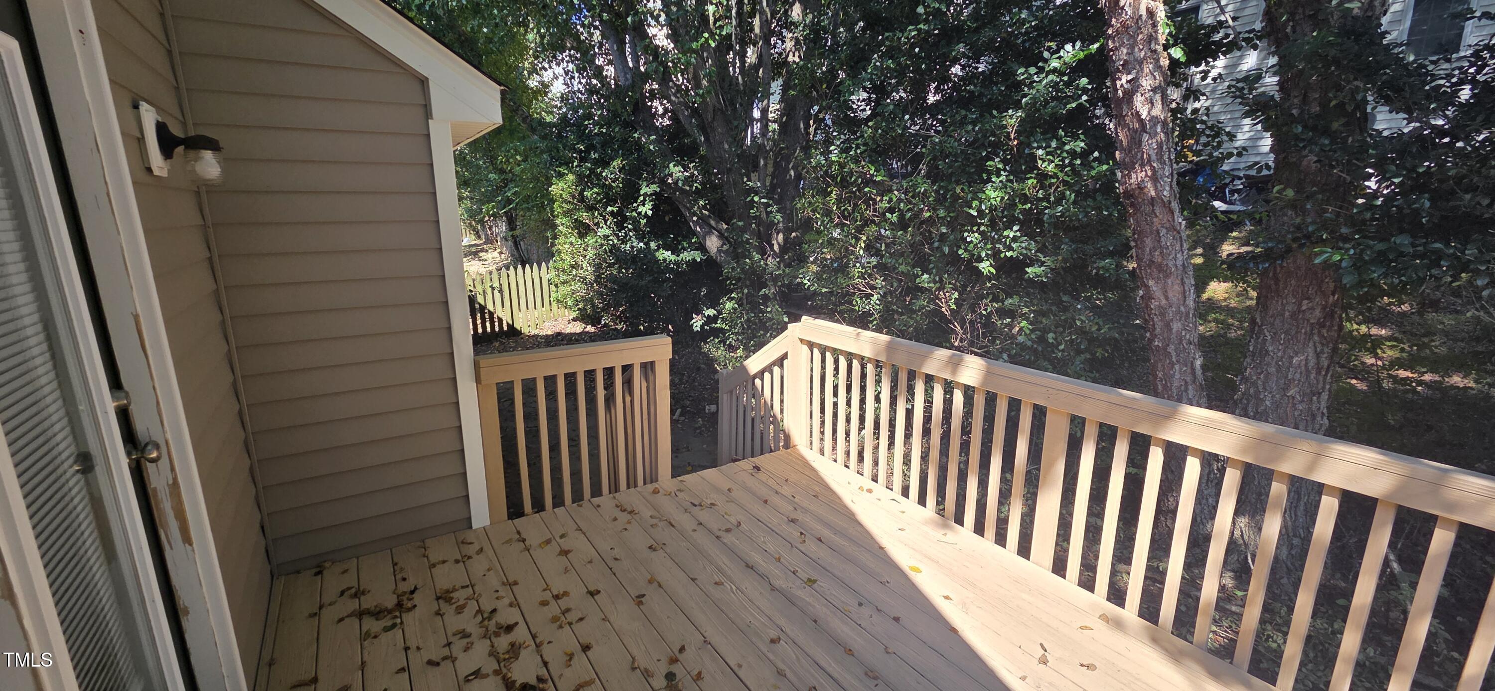 2349 Sapphire Valley Drive Raleigh, NC 27604 - Photo 46 of 46 a view of a wooden fence from a balcony