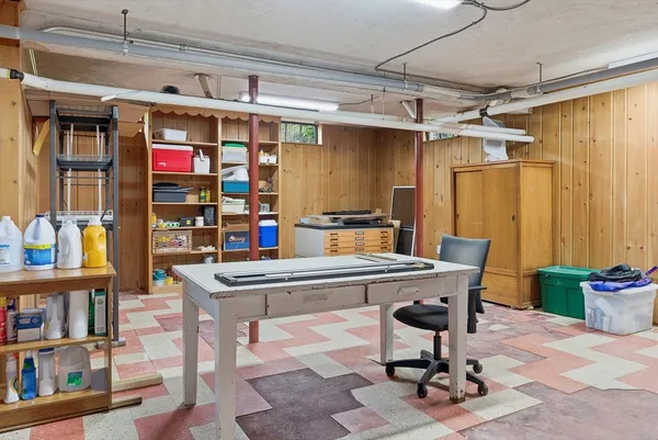 a view of a workspace with furniture