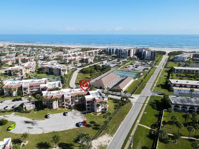 an aerial view of a city