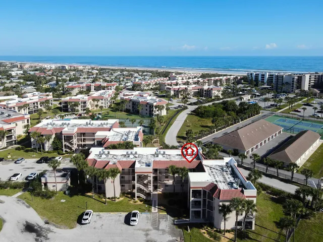 an aerial view of a city
