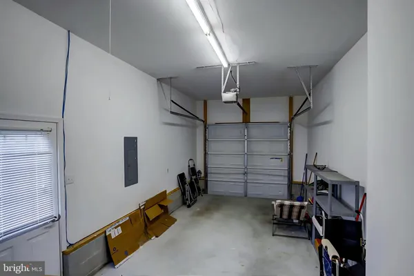 a view of a garage