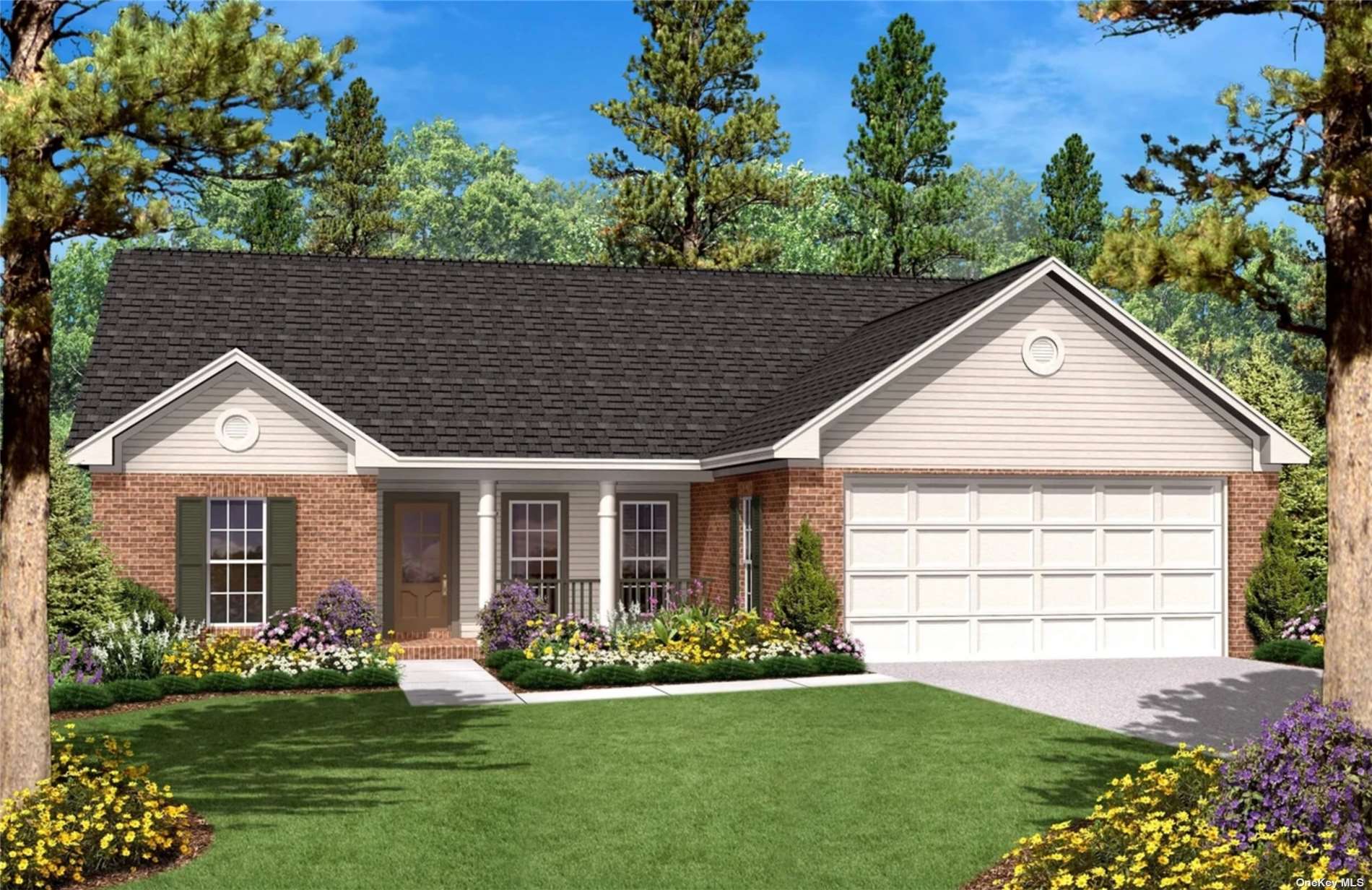 44 Booker Drive Riverhead, NY 11901 - Photo 1 of 1 a front view of a house with a yard and garage