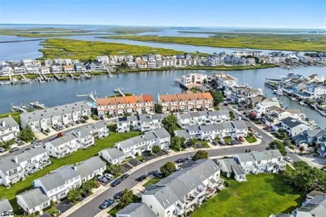 a view of a city with an ocean