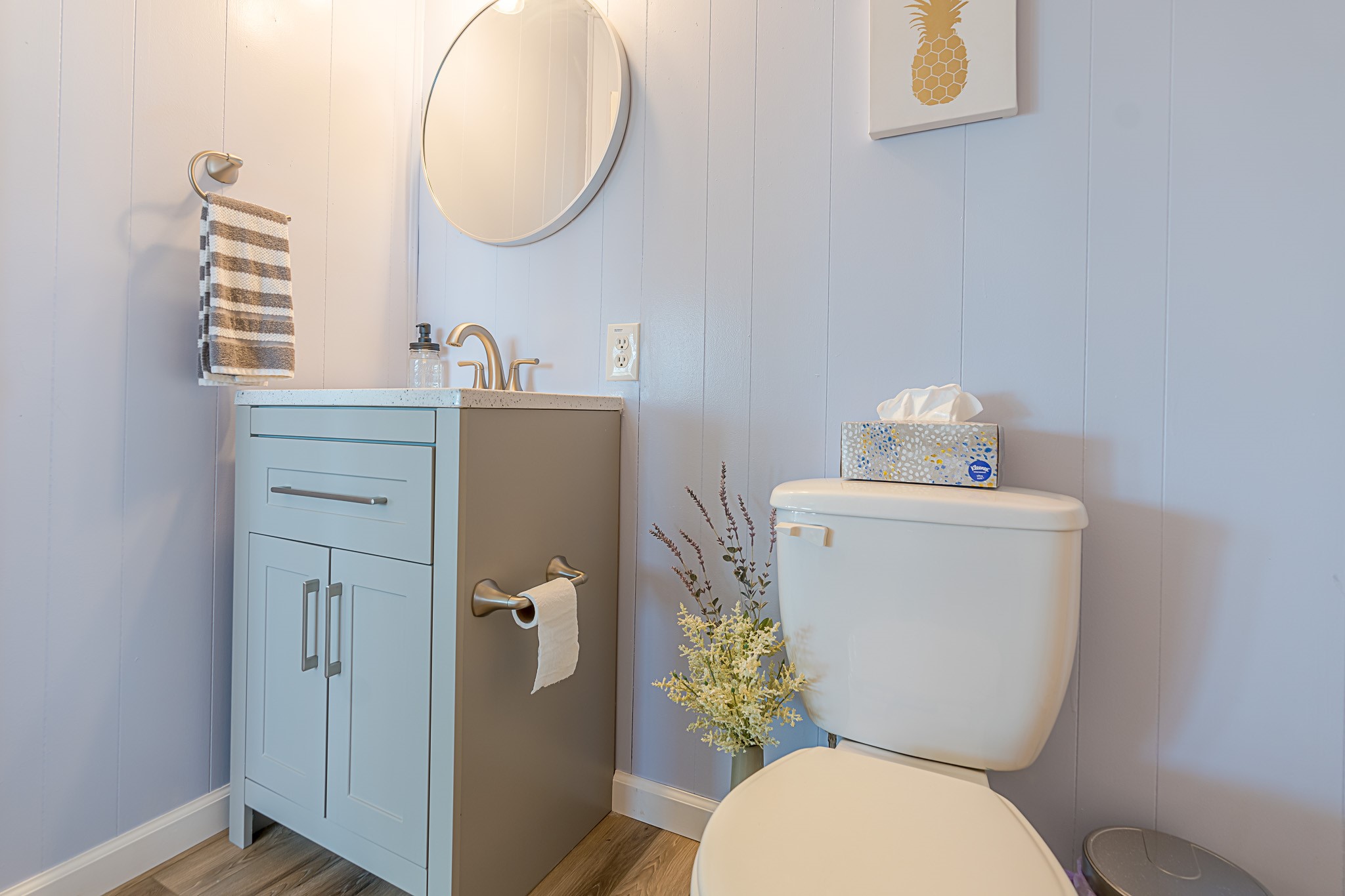 402 Seashell Drive Surfside Beach, TX 77541 - Photo 26 of 35 a bathroom with a toilet sink and mirror