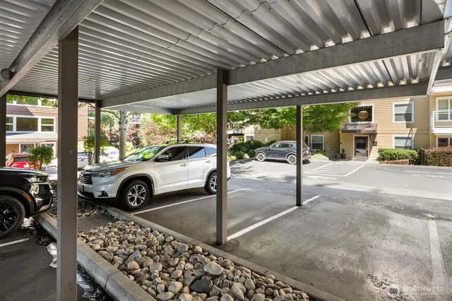 a car parked in front of a building