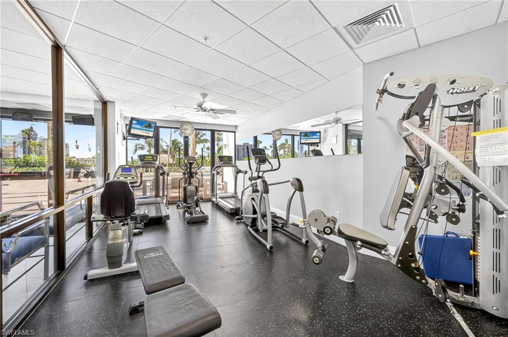 58 North Collier Boulevard, Unit 1606 Marco Island, FL 34145 - Photo 26 of 37 a view of a room with gym equipment