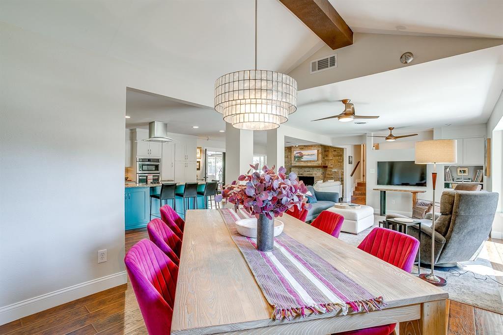 1816 Granada Road Fort Worth, TX 76116 - Photo 14 of 40 a living room with furniture kitchen view and a chandelier