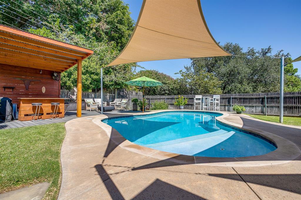 1816 Granada Road Fort Worth, TX 76116 - Photo 34 of 40 a view of a swimming pool with a patio