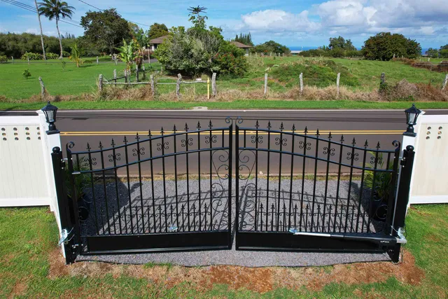 a view of a backyard with a garden