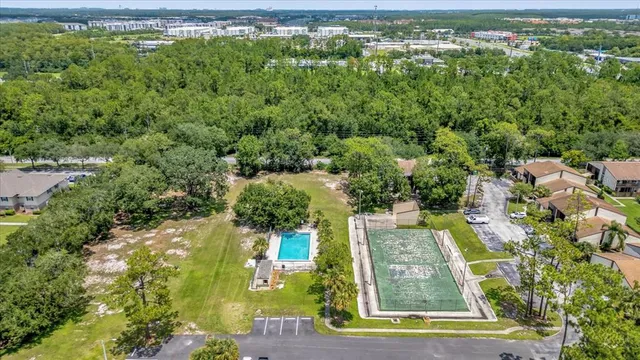 an aerial view of residential house with outdoor space