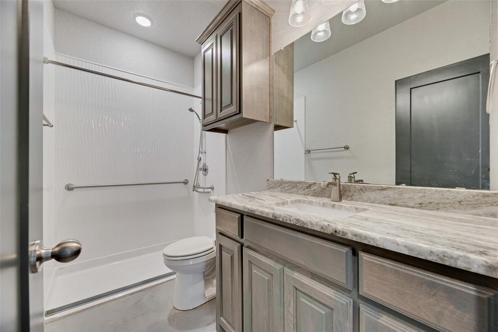 416 Christian Way Azle, TX 76020 - Photo 11 of 23 2nd Bathroom featuring a shower stall and vanity