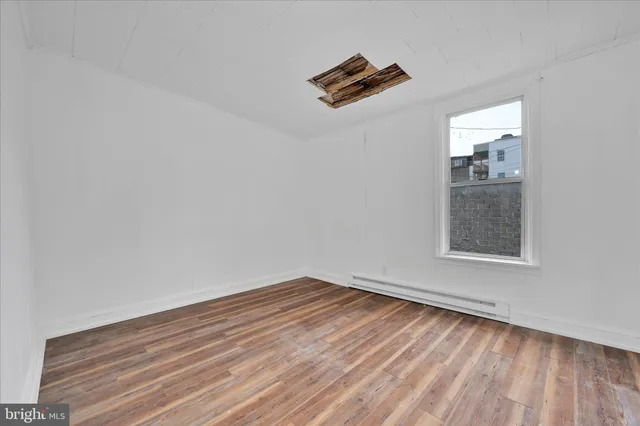 an empty room with a window