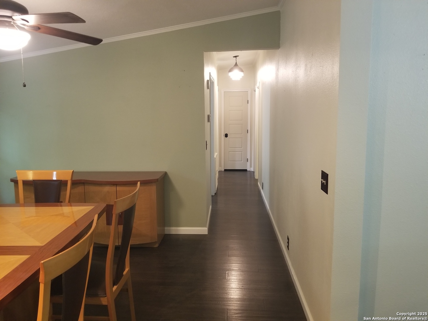 177 Laurel Ridge Drive Lakehills, TX 78063 - Photo 36 of 51 a view of a hallway with wooden floor