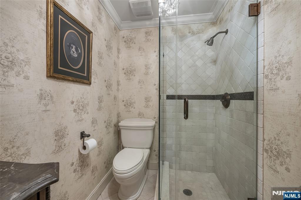 8 White Pine Road Upper Saddle River, NJ 07458 - Photo 30 of 50 a bathroom with a toilet and a shower