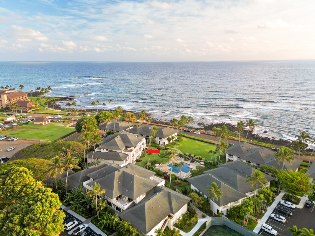 2221 Kapili Road, Unit 45 Koloa, HI 96756 - Photo 1 of 18 an aerial view of ocean and residential houses with outdoor space