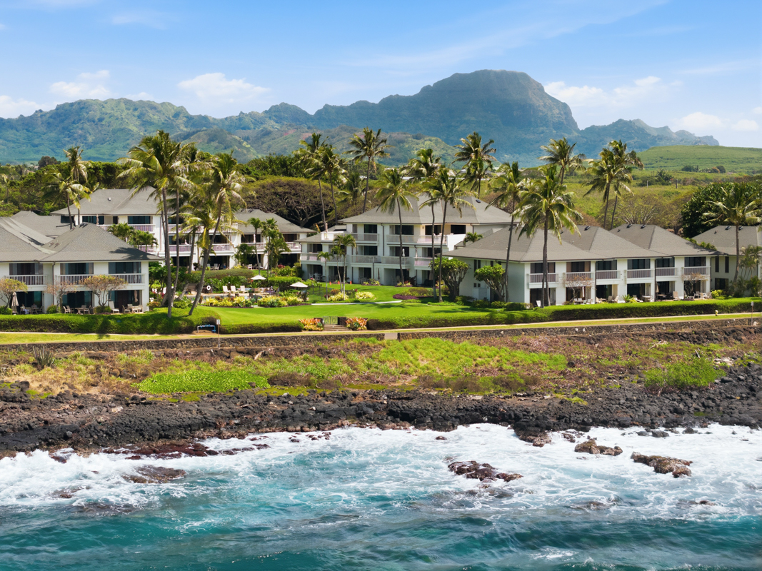 2221 Kapili Road, Unit 45 Koloa, HI 96756 - Photo 17 of 18 a front view of a house with a yard