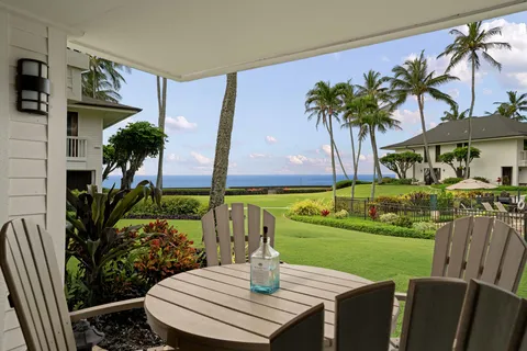 a view of an outdoor sitting space