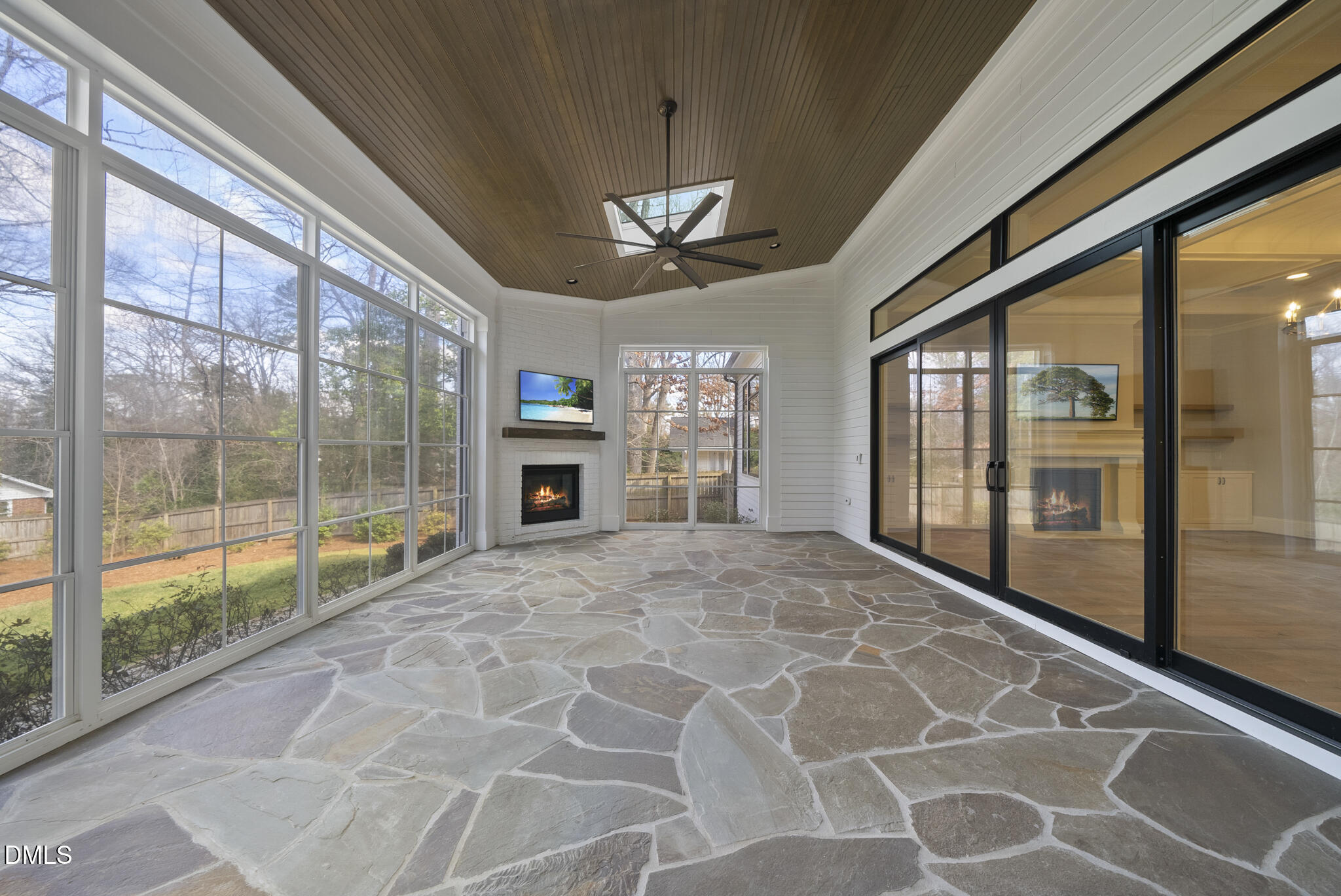 3210 Churchill Road Raleigh, NC 27607 - Photo 66 of 78 3-Seasons room w/FP