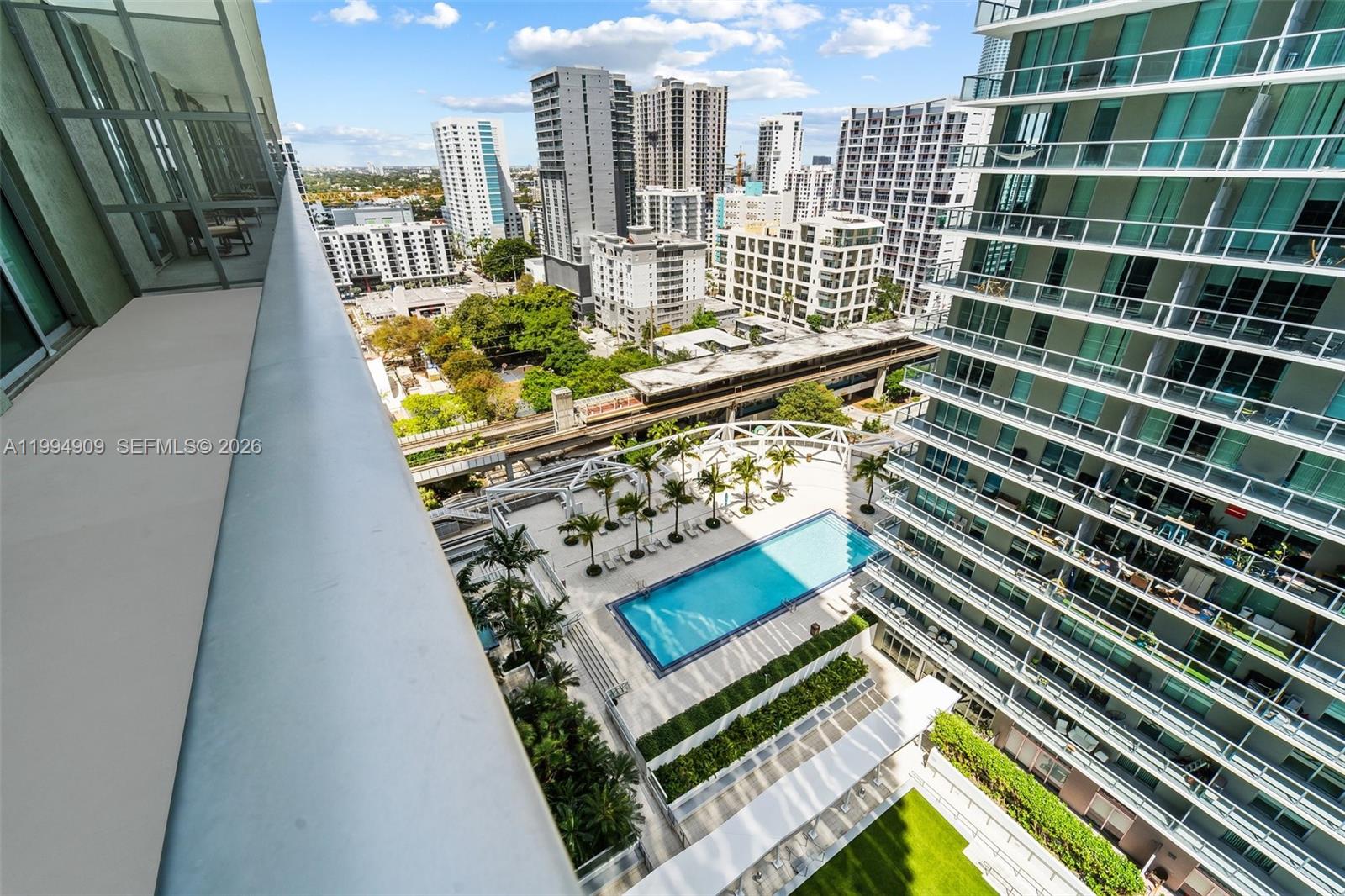 79 Southwest 12th Street, Unit 2108S Miami, FL 33130 - Photo 13 of 16 a view of balcony with a potted plant