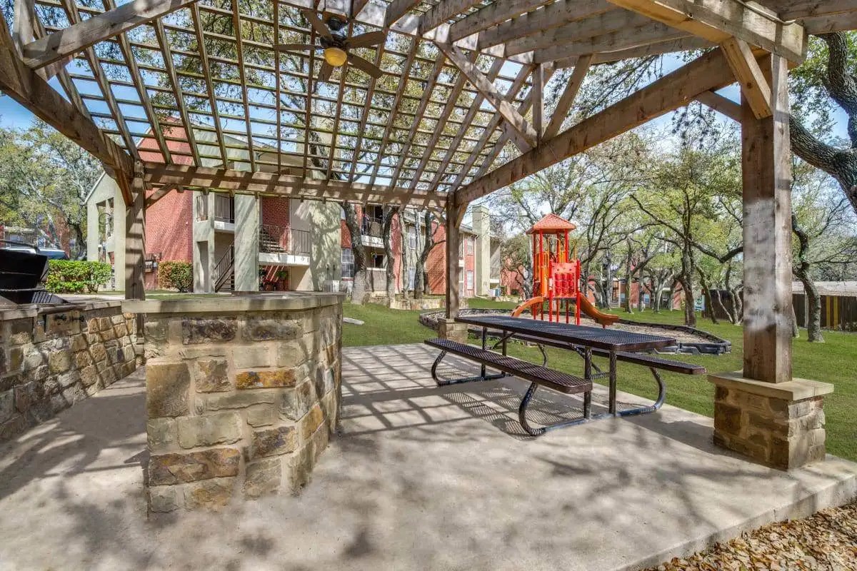 7610 Cameron Road, Unit 2057 Austin, TX 78752 - Photo 34 of 42 a view of a bench in the patio
