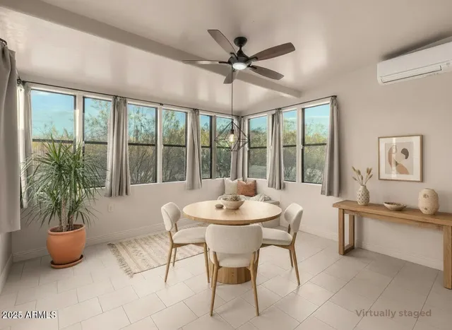 a view of backyard with tree