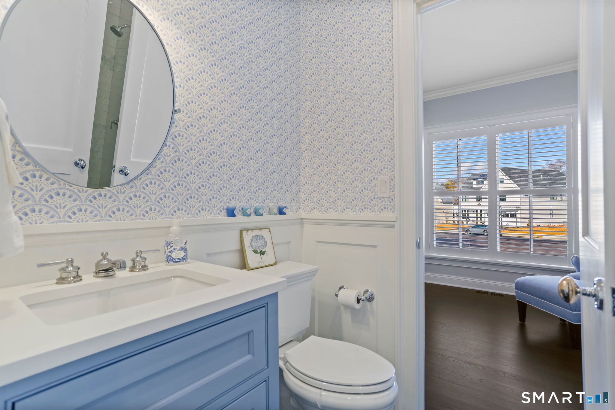 218 Lower Farm Road Fairfield, CT 06824 - Photo 27 of 40 Full Bathroom with Shower opens to Bedroom/Office on First Floor as well as the Mud Room..