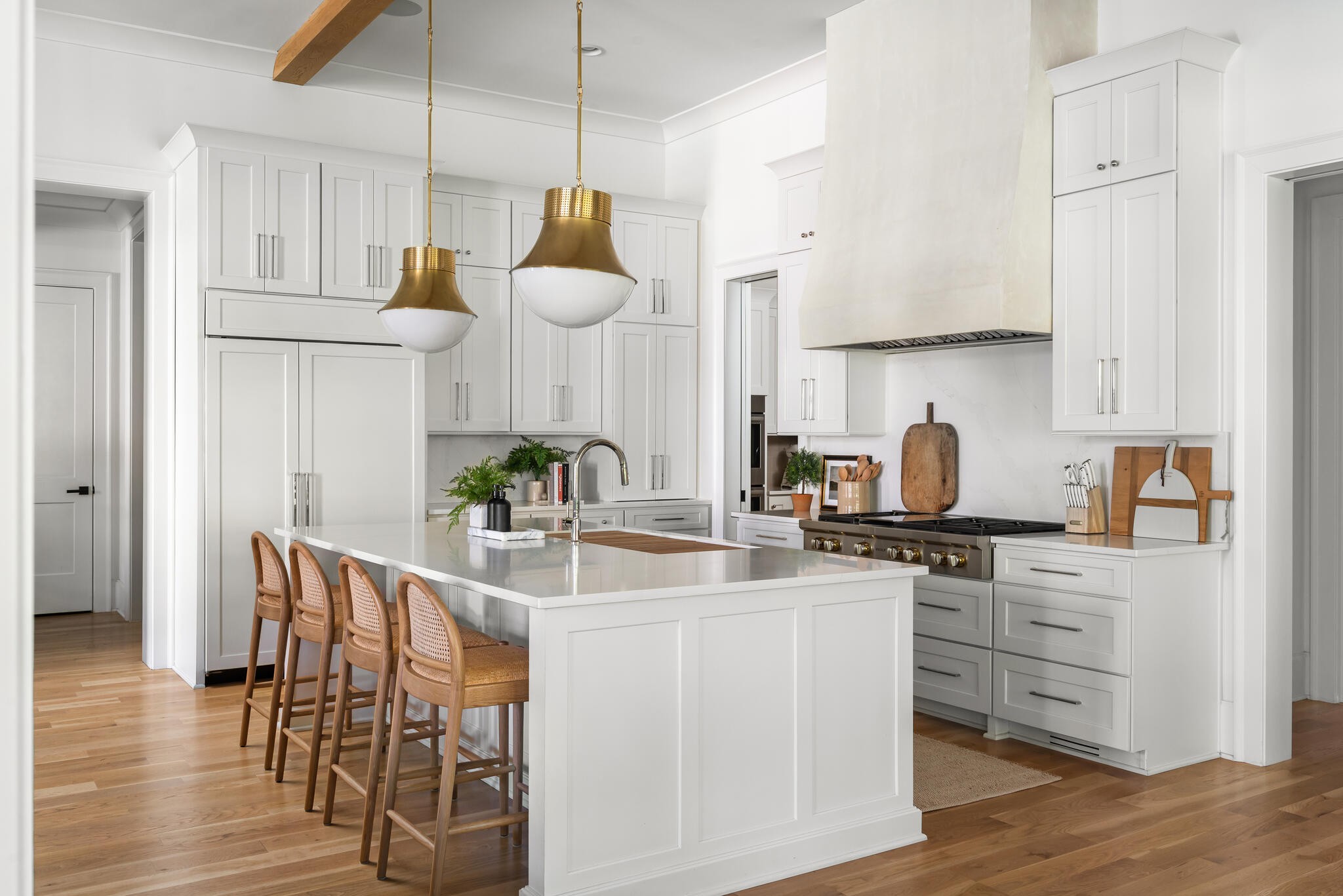 9021 Passiflora College Grove, TN 37046 - Photo 24 of 84 a kitchen with stainless steel appliances granite countertop a sink a stove and a wooden floors