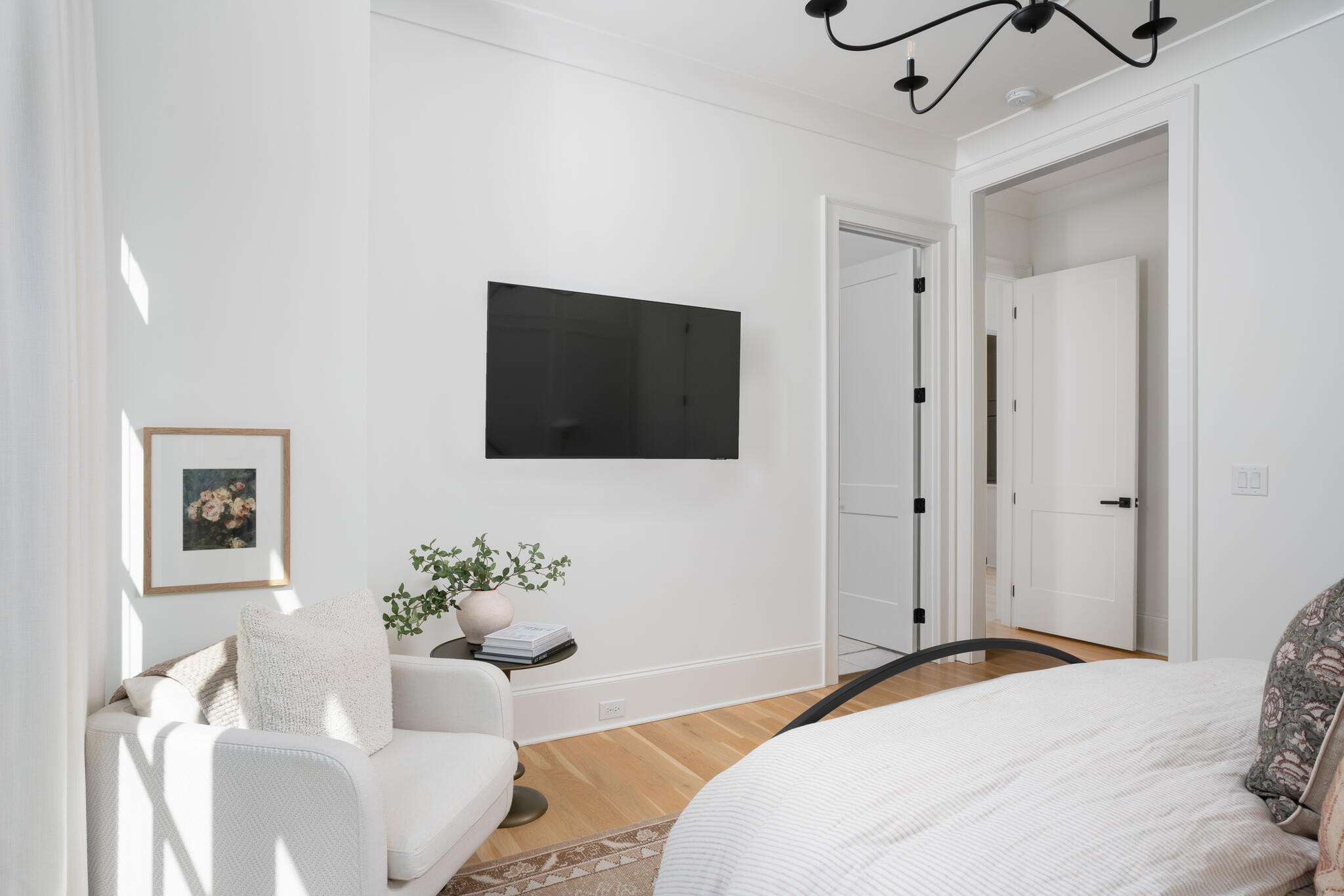 9021 Passiflora College Grove, TN 37046 - Photo 52 of 84 a bedroom with a bed and a flat screen tv