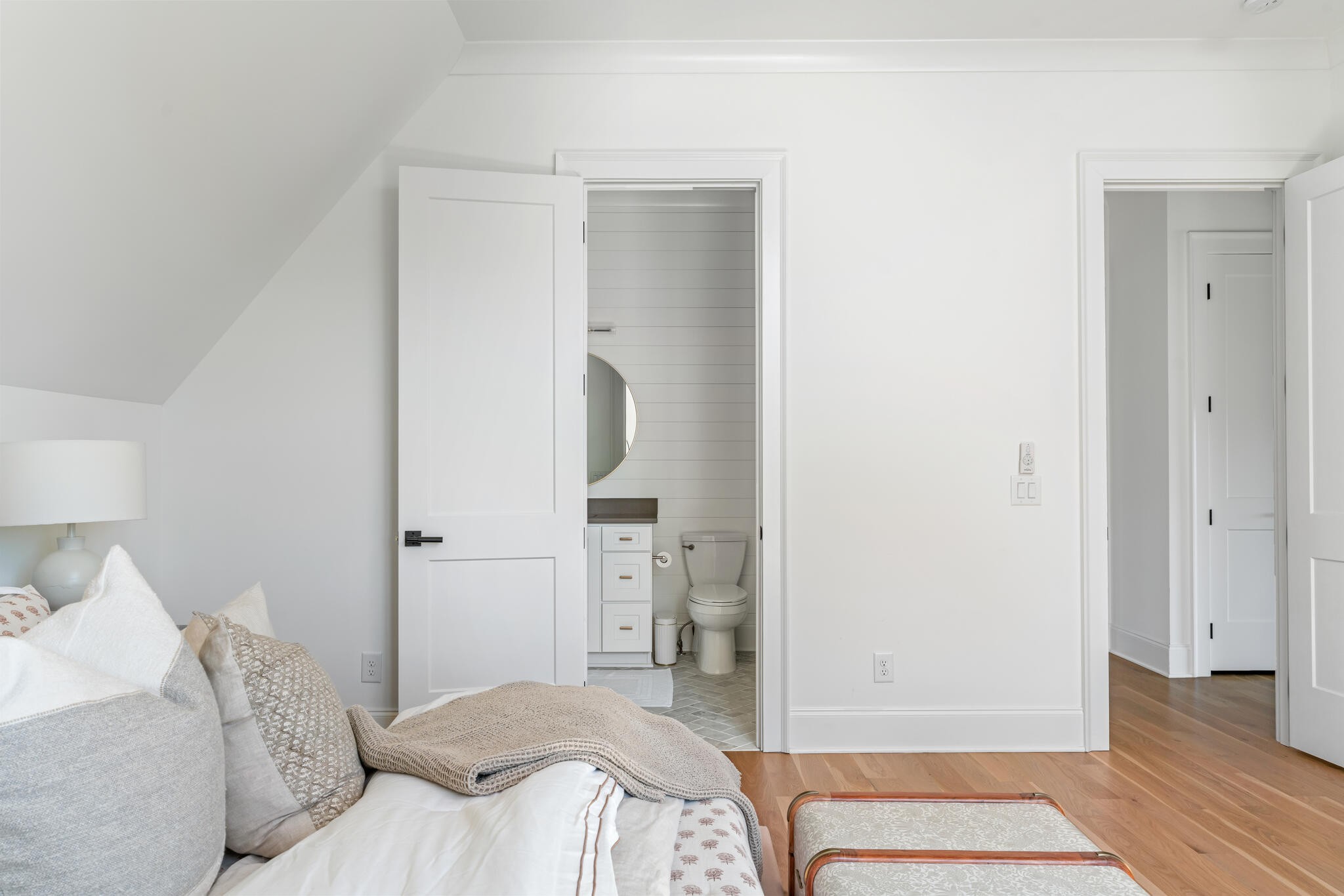 9021 Passiflora College Grove, TN 37046 - Photo 64 of 84 a bedroom with a bed and a mirror