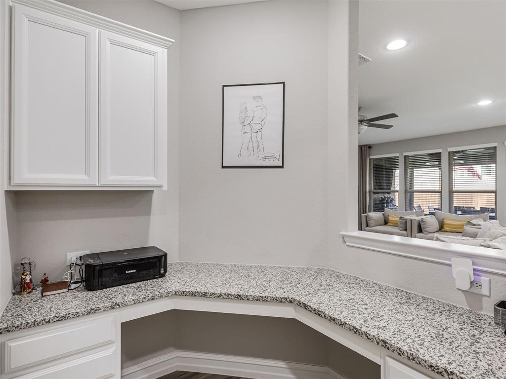 2809 Ranger Lane Aubrey, TX 76227 - Photo 13 of 34 Nook Overlooking Living and Kitchen. Ideal for Small Office Space, Homework Area or Additional Serving Space for Those Large Gatherings.