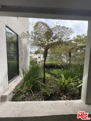 a view of room with window and potted plant